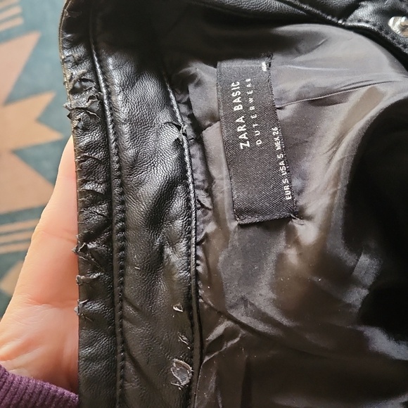 Zara leather biker jacket - Picture 7 of 7